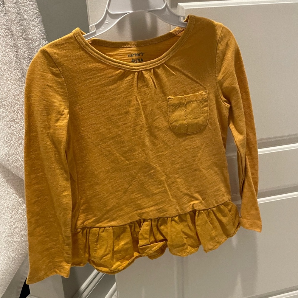 Carters Peplum Pocket Tee Long Sleeve 4T